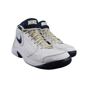 Nike Shoes Mens 9 Athletic Trainers Basketball Sneaker Overplay Mid White Blue